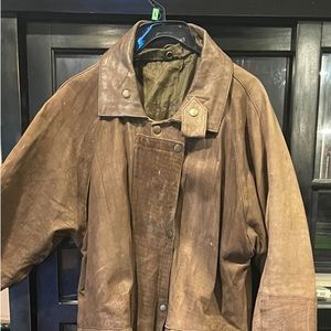 Custom made leather duster XL